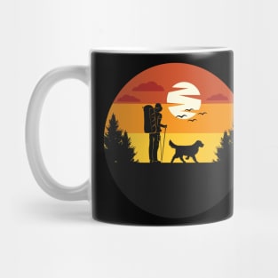 Vintage Dog Owner - Hiking With Dog Mug